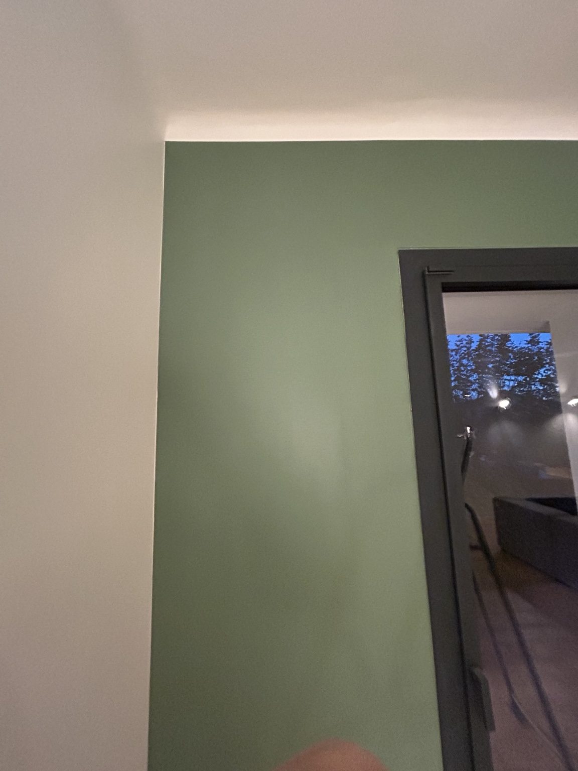 Détail de la finition intérieure repeinte